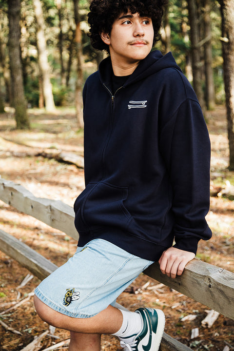 Moment Men's Icons Zip Hoodie - Ink Blue