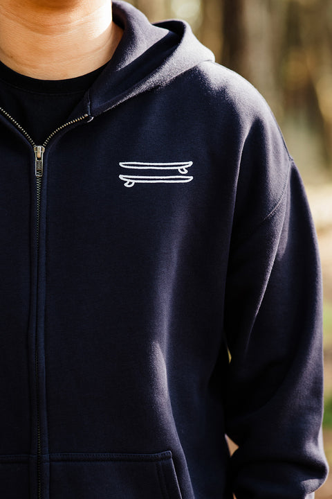 Moment Men's Icons Zip Hoodie - Ink Blue