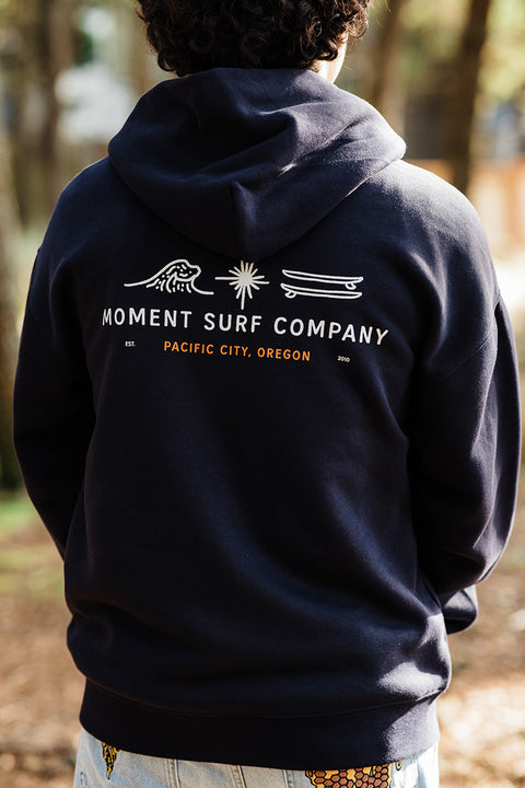 Moment Men's Icons Zip Hoodie - Ink Blue