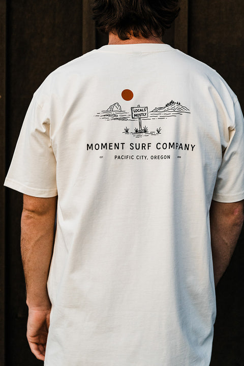 Moment Locals Mostly T-Shirt -Ecru - Back