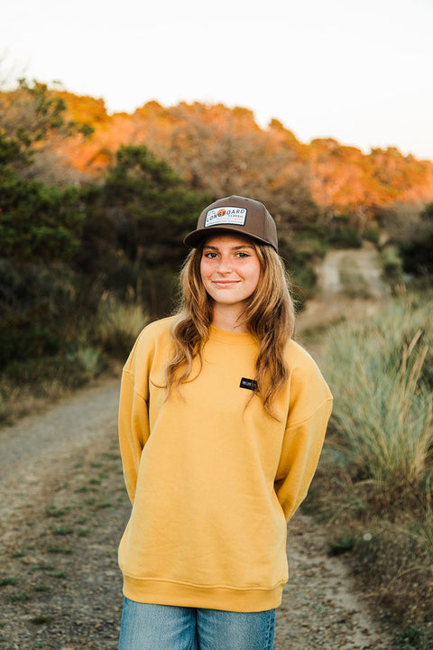 Moment Women's Sunset Pullover Crew - Gold