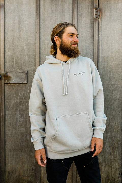 Moment Surf Shack Pullover Hoodie - Cement - Front Full Body