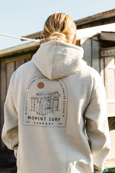 Moment Surf Shack Pullover Hoodie - Cement - Back
