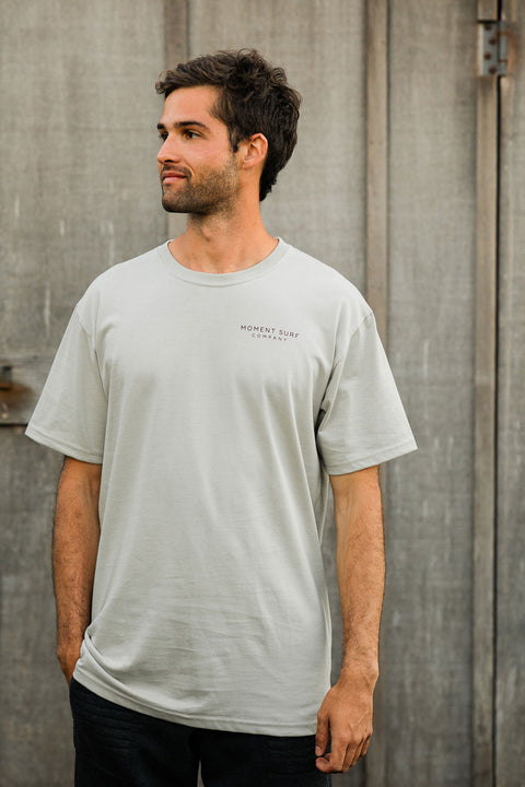 Moment Surf Shack Organic Tee - Dolphin - Front