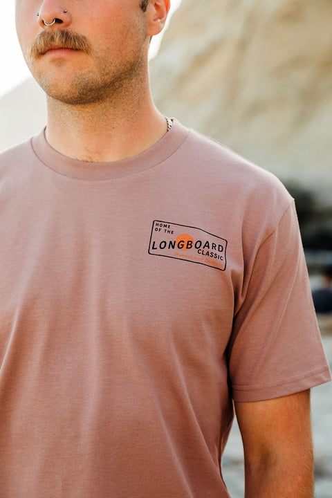 Moment The Classic T-Shirt - Hazy Pink - Front Male Model