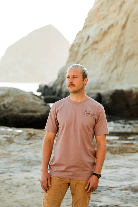 Moment The Classic T-Shirt - Hazy Pink - Front Full Male Model