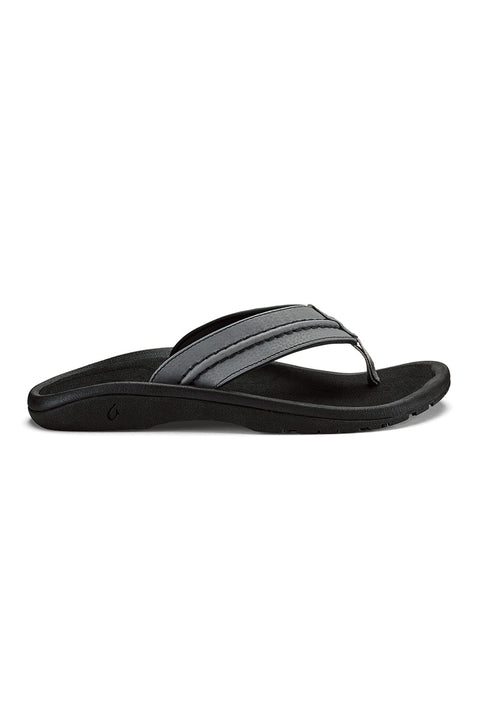 Olukai Hokua Sandals - Rock / Black- Side