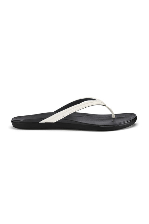 Olukai Women's Ho'opio Malua Sandals - Bright White / Bright White- Side