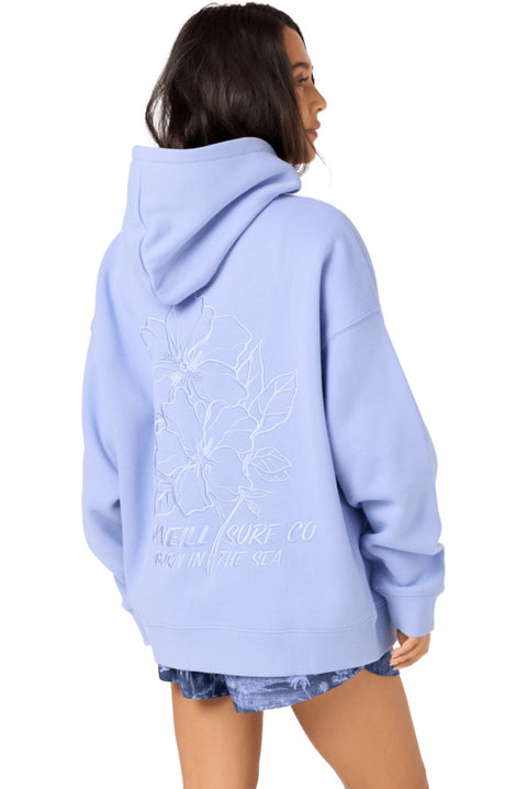 O'neill Born In The Sea Oversized Hoodie - Blue Jelly- Side