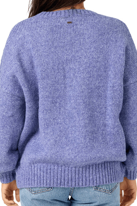 O'neill Bayou Heather Sweater - Royal Blue- Back