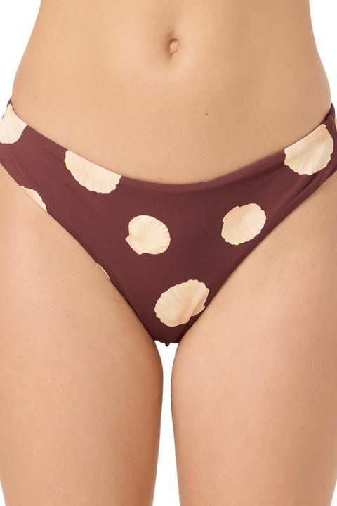 O'neill Camila Shells Comber Mid-Rise Bottom - Chocolate- Front