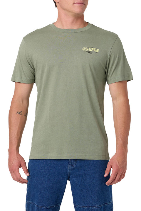 O'neill Isolate Classic SS Tee - Sage- Front on model