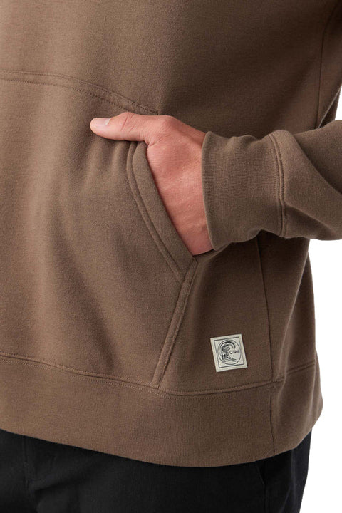 O'Neill O'Riginals Essential Hoodie - Chocolate Chip- Close up on pocket