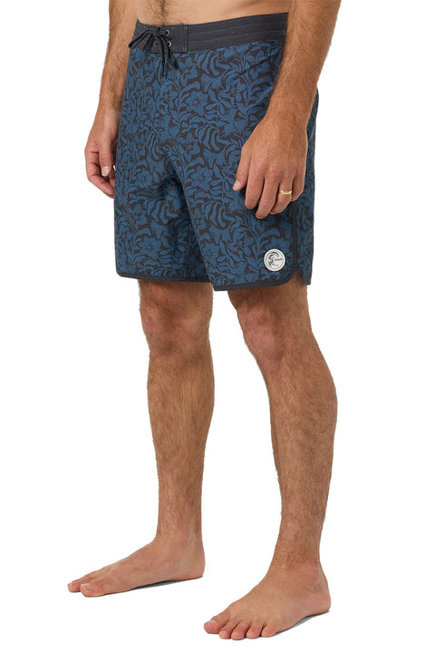 O'neill OG Print Scallop 18" Boardshort - Blue FSN 2- Side