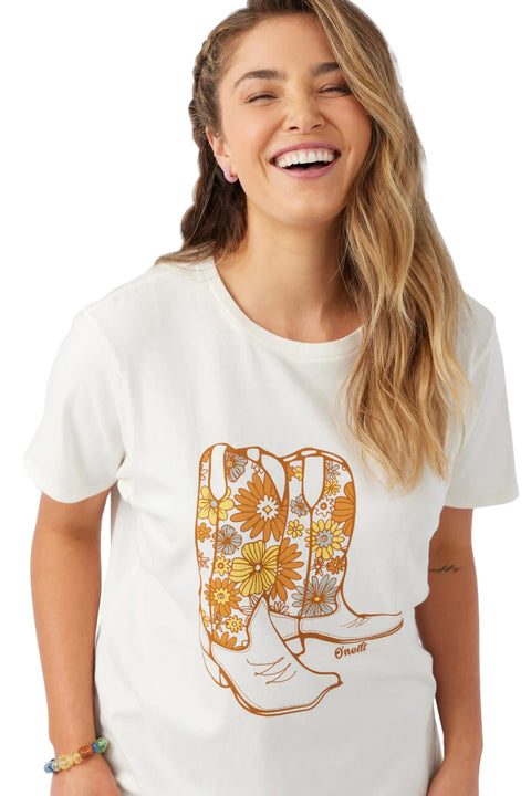 O'Neill Out West Tee - Winter White - Front Closeup