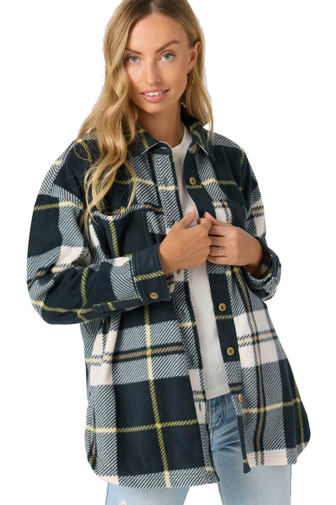 O'Neill Rune Superfleece Long Sleeve Top - Slate- Front