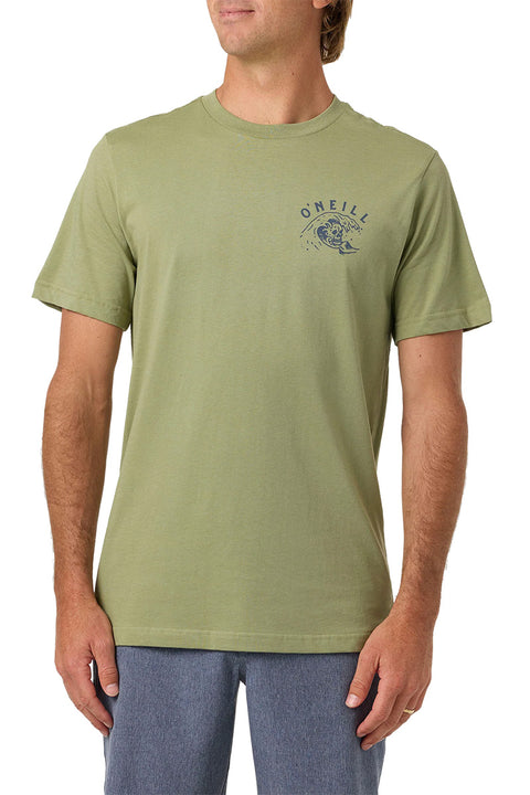 O'neill Sesh SS Classic Tee - Oil Green- Front