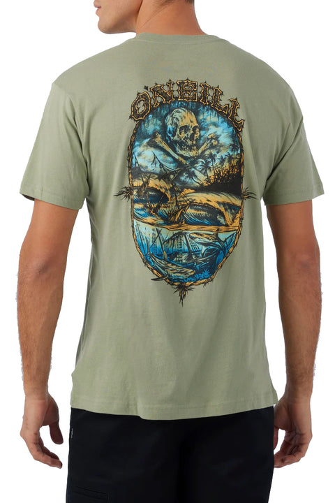 O'Neill Shipwreck Artist Series Tee - Military Green - Back