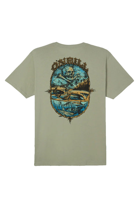 O'Neill Shipwreck Artist Series Tee - Military Green - Back