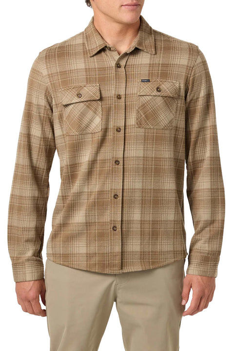 O'Neill Sutton Knit Plaid - Dark Khaki