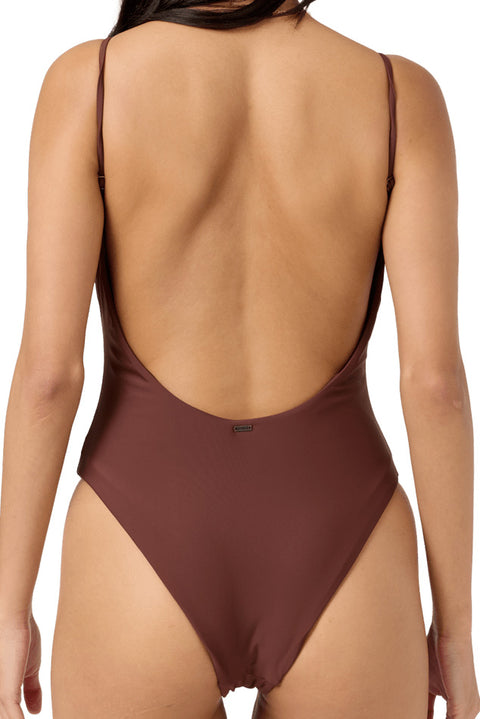 O'neill SWS Marine One Piece Swimsuit - Chocolate- Back
