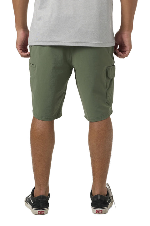 O'Neill Trvlr 20" Cargo Hybrid Shorts - Olive - Back
