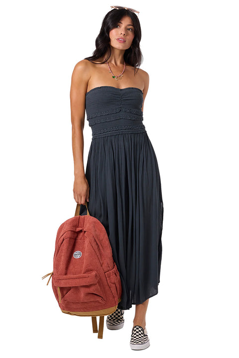 O'Neill Waterfront Cord Backpack - Desert Sand- Being held by top strap