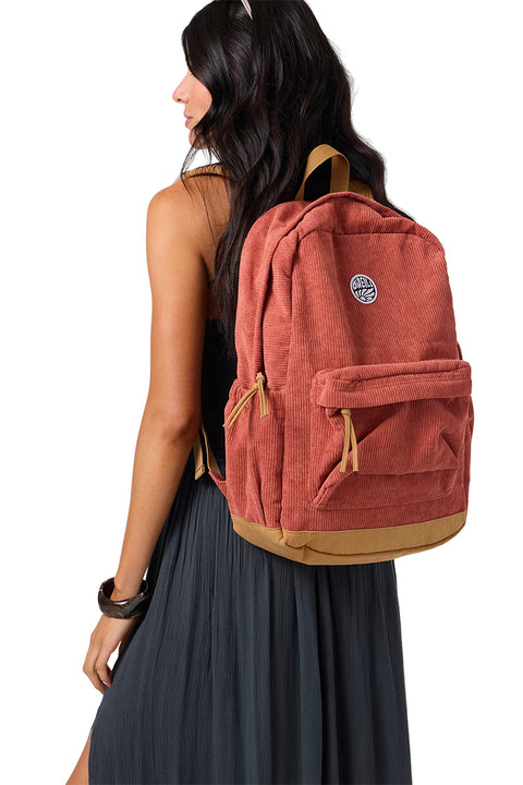 O'Neill Waterfront Cord Backpack - Desert Sand- On a back