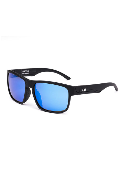 Otis Rambler Sport X Sunglasses - Matte Black / L.I.T. Polarized Mirror Blue - Side
