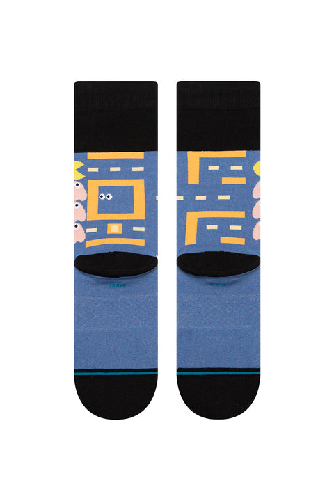 Stance X Pac-Man Power Pellet Crew Socks - Blue- Bottom view