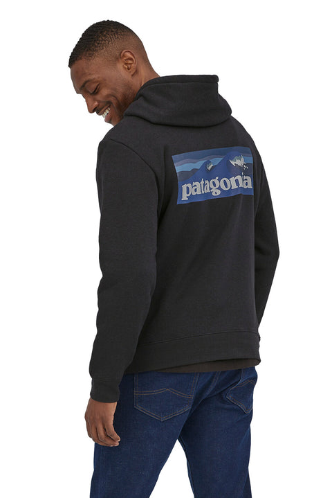 Patagonia Men's Boardshort Logo Uprisal Hoody - Ink Black- back