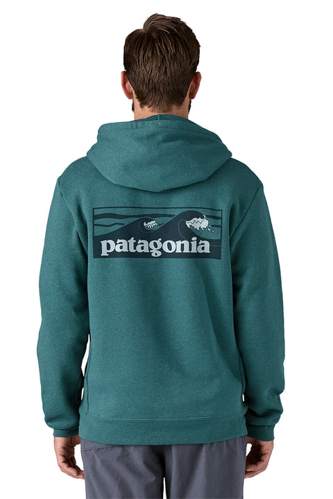 Patagonia Men's Boardshort Logo Uprisal Hoody - Wetland Blue- BAck