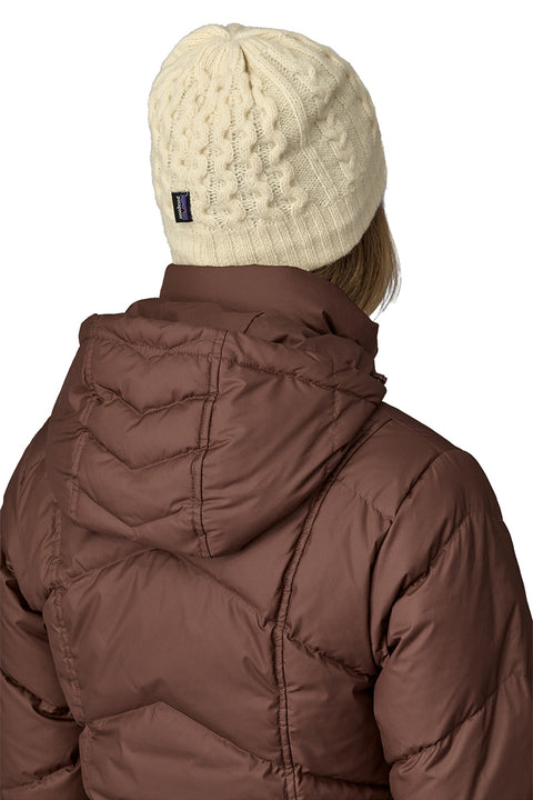 Patagonia Coastal Cable Beanie - Birch White- Back on model