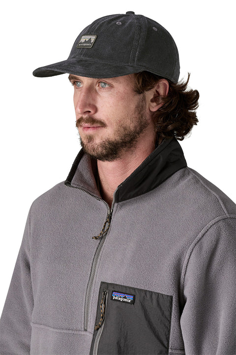 Patagonia Corduroy Cap - '73 Skyline: Ink Black- Front on model