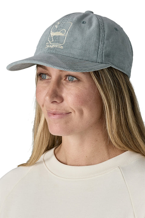 Patagonia Corduroy Cap - Swelldrifter: Thermal Blue- Front on model