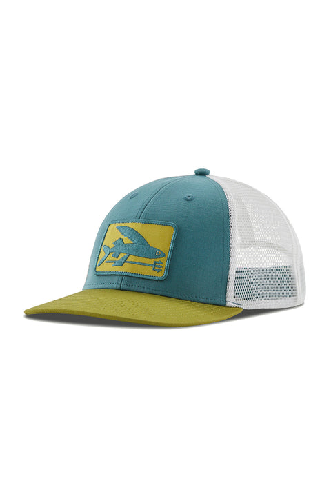 Patagonia Flying Fish LoPro Trucker Hat - Flying Fish Fork: Wetland Blue- Front