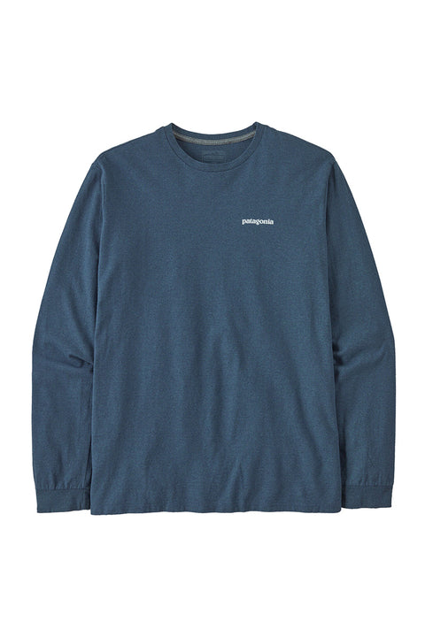 Patagonia Men's L/S P-6 Logo Responsibiliti-Tee - Utility Blue- Front