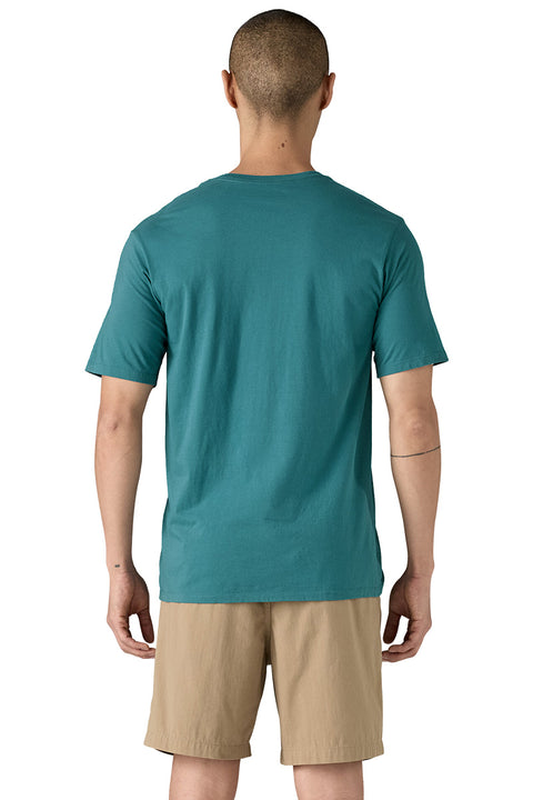 Patagonia Men's Applied Imagination Organic T-Shirt - Wetland Blue- Back