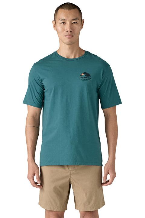 Patagonia Men's Applied Imagination Organic T-Shirt - Wetland Blue- Front