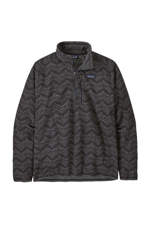 Patagonia Men's Better Sweater 1/4 Zip Fleece - Island Escape: Forge Grey- Front