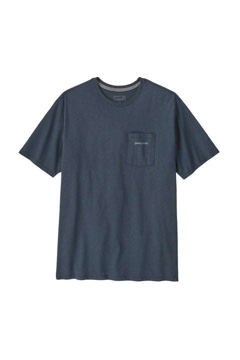 Patagonia Men's Boardshort Logo Pocket Responsibili-Tee - Summit Blue- Front