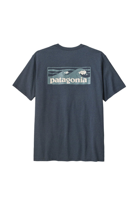 Patagonia Men's Boardshort Logo Pocket Responsibili-Tee - Summit Blue- Back