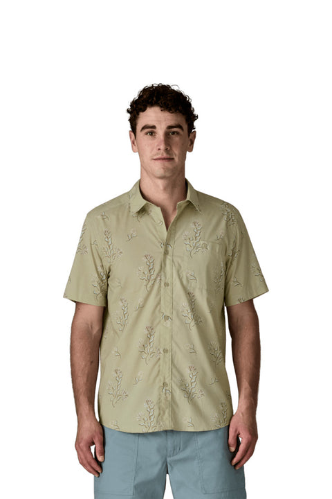 Patagonia Men's Go To Shirt - Ocean Blooms: Weathered Stone