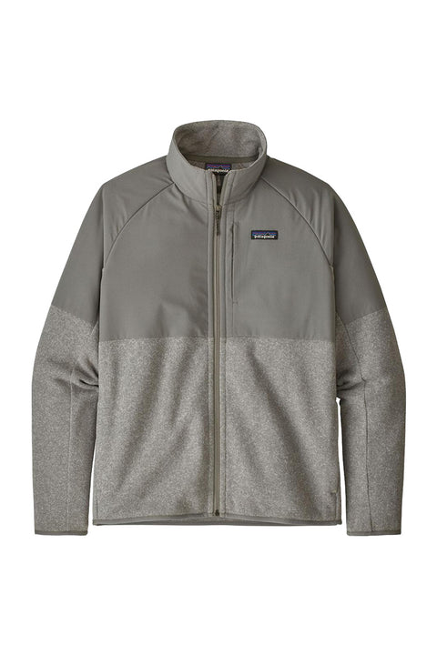 Patagonia Men's Lightweight Better Sweater Shelled Fleece Jacket - Feather Grey- Front