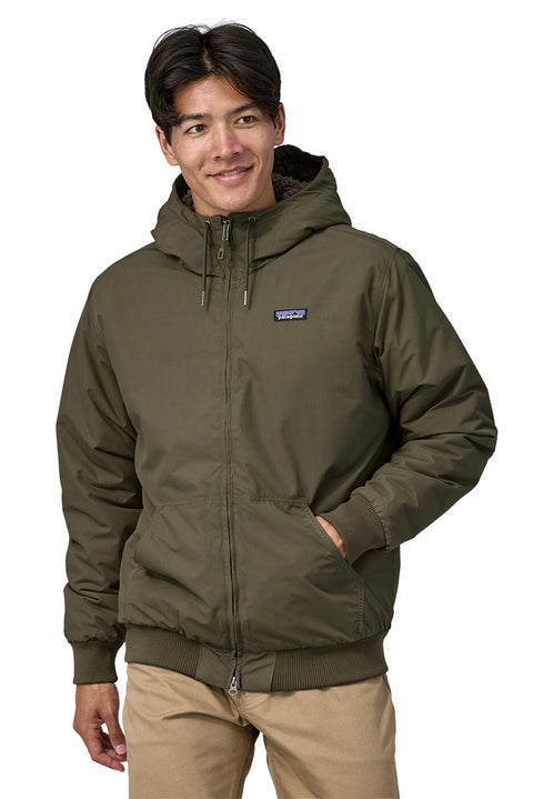 Patagonia Men's Lined Isthmus Hoody - Basin Green- Front on the model