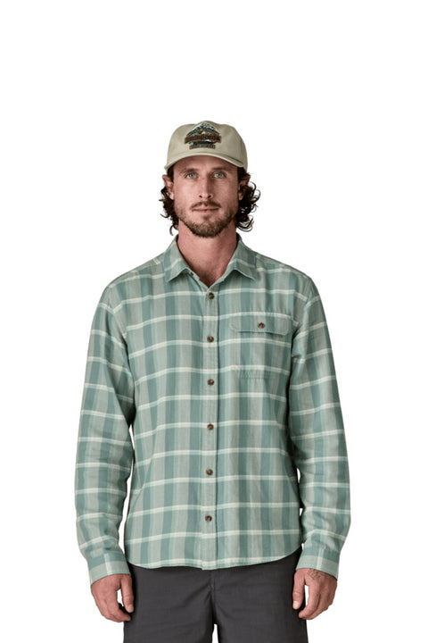 Patagonia Men's L/W Fjord Flannel - Marine Layer: Blue Sage