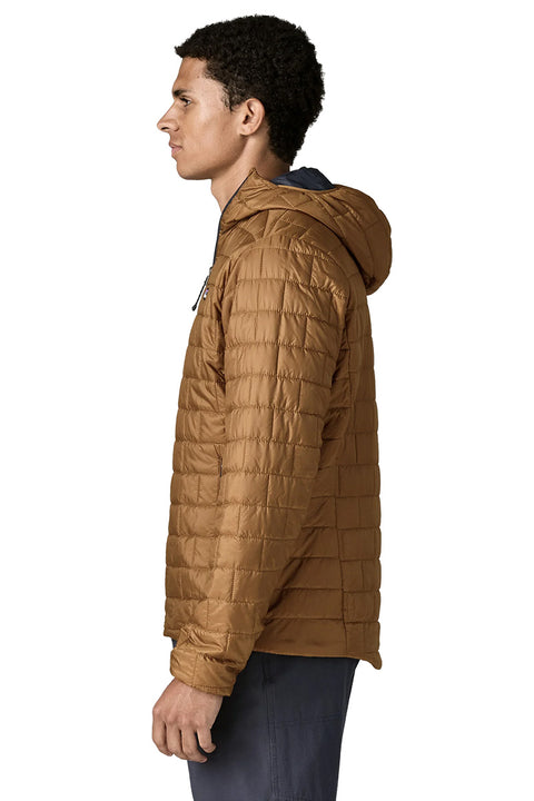 Patagonia Men's Nano Puff Hoody - Deer Brown- Side