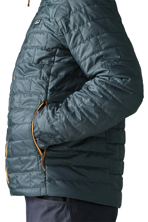 Patagonia Men's Nano Puff Jacket - Summit Blue- Close up on pocket