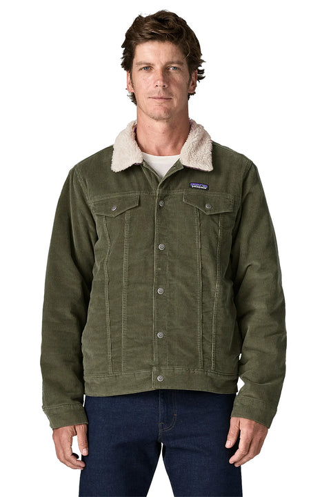 Patagonia Men's Pile Lined Trucker Jacket - Basin Green- Front