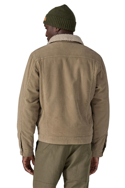 Patagonia Men's Pile Lined Trucker Jacket - Seabird Grey- Back